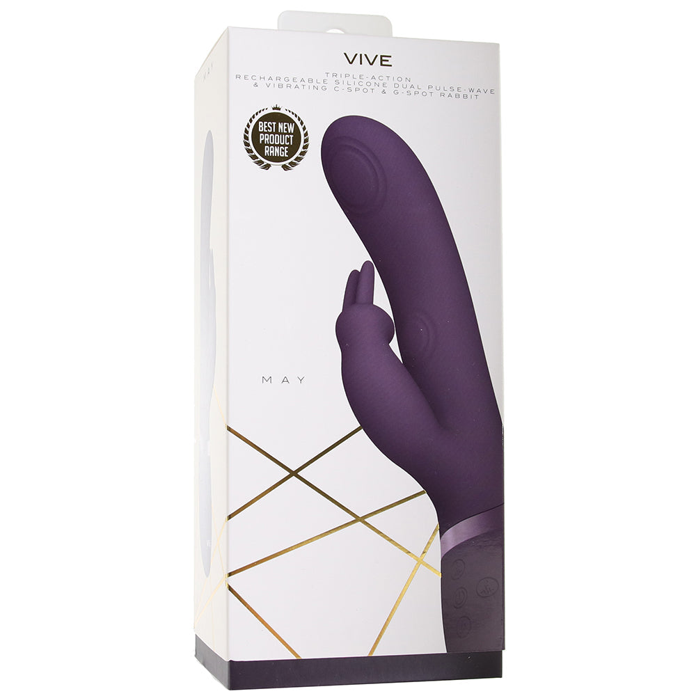 Vive May Dual Pulse-Wave & Vibrating C-Spot & G-Spot Rabbit : Purple