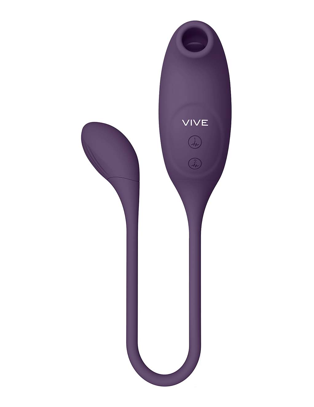 Vive Quino Air Wave & Vibrating Egg Vibrator - Purple