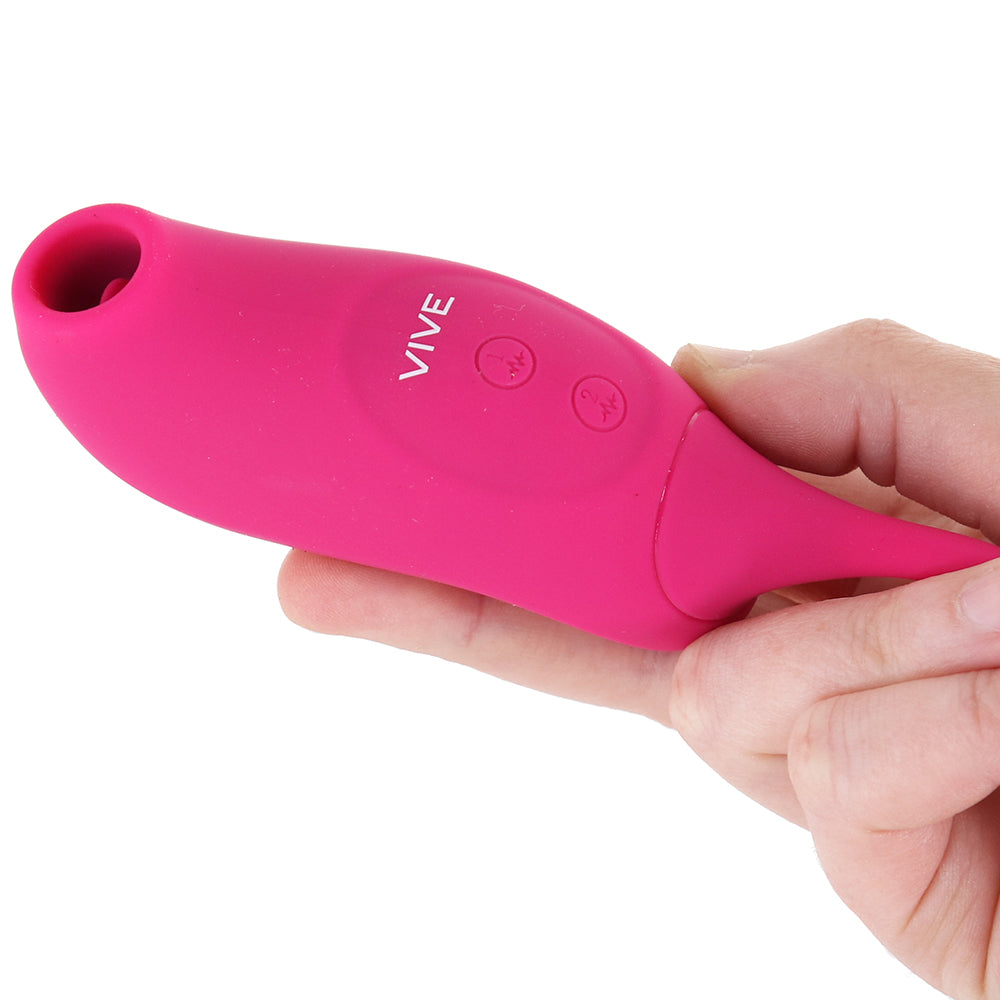 Vive Quino Air Wave & Vibrating Egg Vibrator - Pink