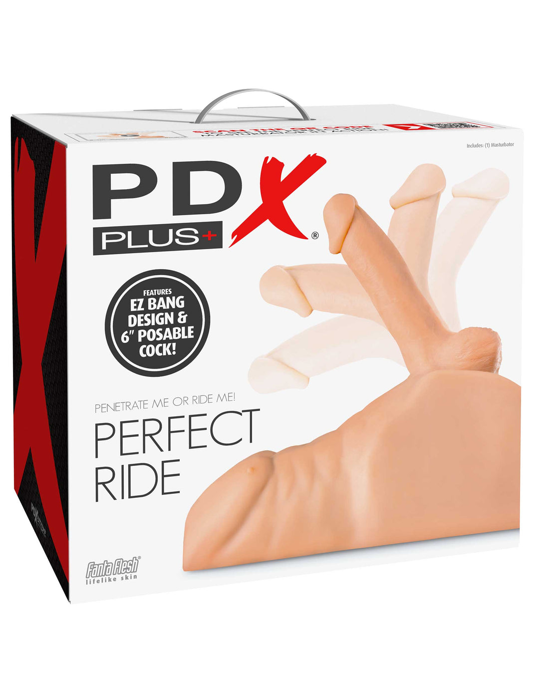PDX Plus Perfect Ride Dildo and Masturbator Light
