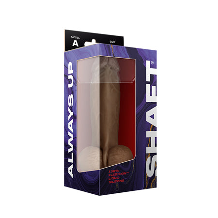 Shaft Model A Liquid Silicone Dong With Balls 8.5 in. - Oak