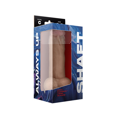 Shaft Model C Liquid Silicone Dong With Balls 8.5 in. - Pine